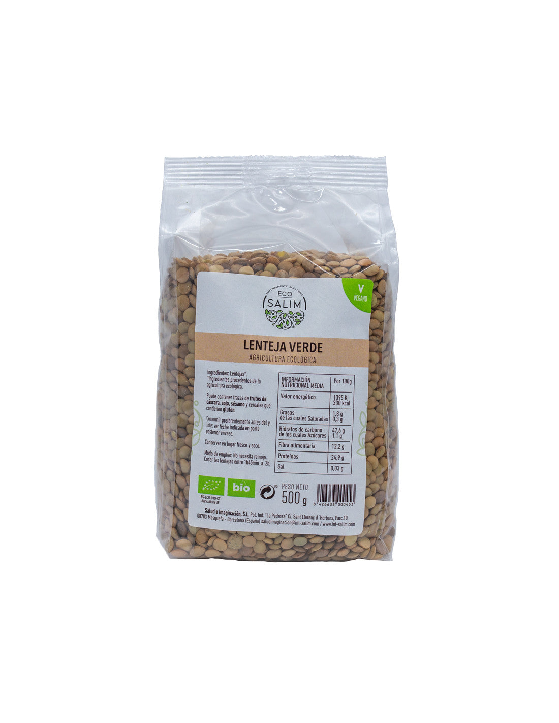 LENTEJA VERDE 500 gr. Bio